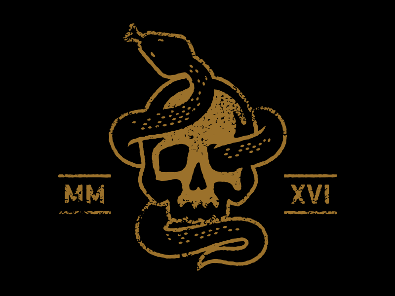 Snake Skull logo skull snake spirits