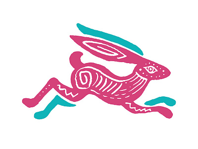 Alebrije Inspired Rabbit icons logo mexico rabbit