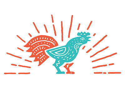 Alebrije Inspired Rooster logo mexico rooster sun sunrise