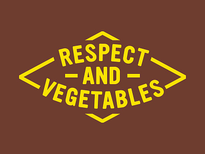 Respect and Vegetables badge farmer t shirt vegetables