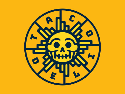 Tacodeli Merch Graphic breakfast tacos merch skull sun t shirt tacos yellow