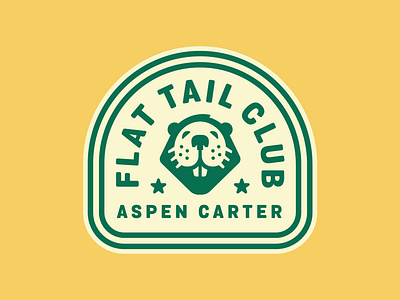 Flat Tail Club #2 animals badge badge logo beaver beaver face brand
