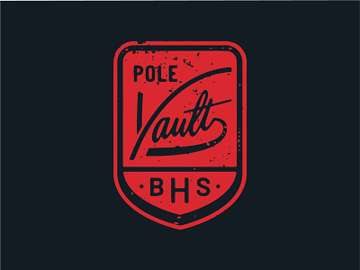 BHS Pole Vault Tee 1 high school pole vault t shirt typography design wordmark