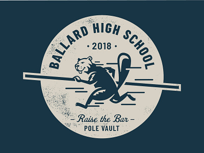 BHS Pole Vault Tee 2 beavers high school illustration pole vault t shirt wordmark