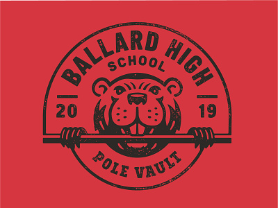 BHS Pole Vault Tee 3 beaver high school illustration pole vault t shirt wordmark