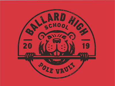 BHS Pole Vault Tee 3 beaver high school illustration pole vault t shirt wordmark