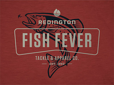 Redington Fish Fever Tee branding illustration t shirt design