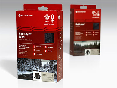 Redington Baselayer Package branding packaging
