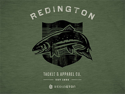 Redington Fish Shield Tee branding illustration t shirt design