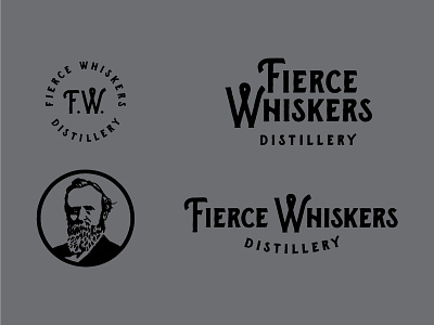Fierce Whiskers Branding badge branding logo wordmark