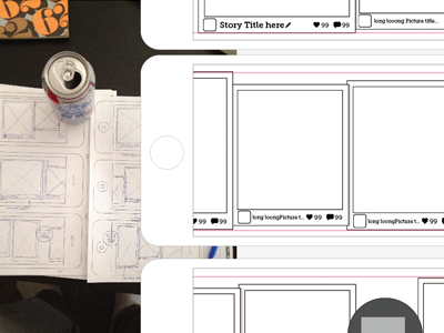 Iphone slideshow UX ios pbr slideshow ux wireframes