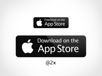 New Apple App Store button vector PSD by Brandon Miller on 