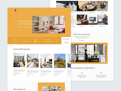 Espais Roca - Luxury Properties Web-site apartment booking estate home screen house illustration ladingpage landing ui ux