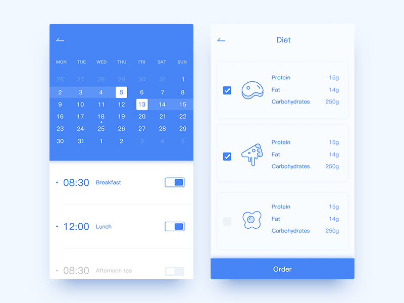 Simple fitness interface by KKSan on Dribbble