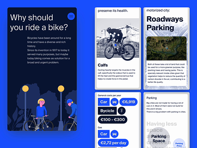 Why Should You Ride a Bike: Mobile animation bicycle bike compositions design interaction interface mobile responsive typography ui ux web design