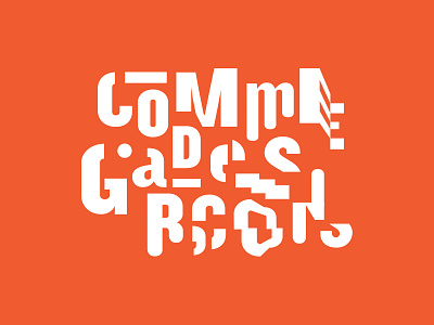 Comme des Garçons Rebranding Proposal branding deconstruc logo typography