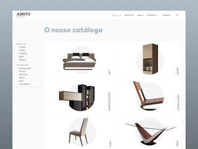 Abrito Furniture - Catalogue catalogue design furniture interface products ui ux web