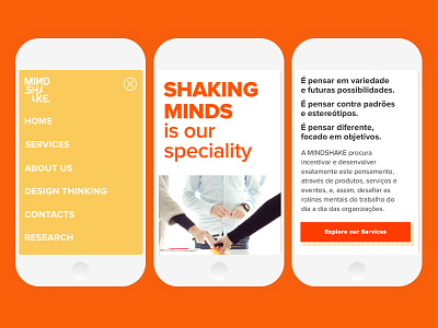 Mindshake - Mobile color interface layers mobile typography ui ux web