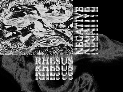 Rhesus Negative by Blanck Mass black blanck design eletronic grain graphic mass music rhesus typography white