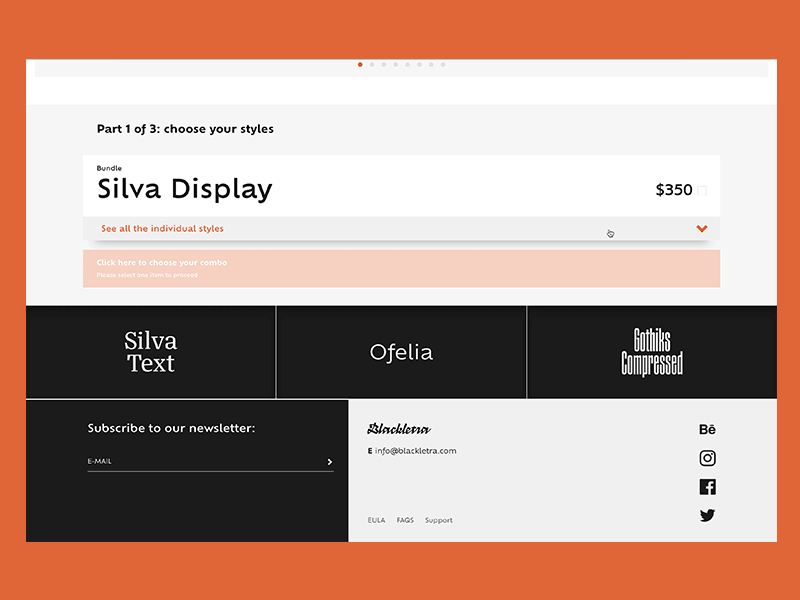 Blackletra Website - Buying Process