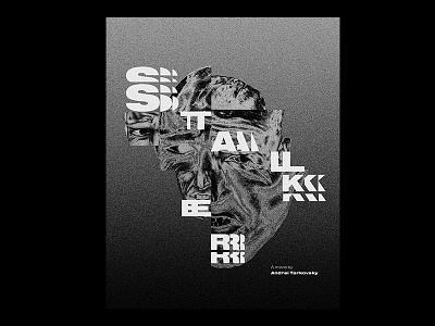 Stalker Poster black cinema experimental movie poster tarkovsky typography white