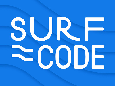 Surf N' Code blue branding code color identity logo surf venture