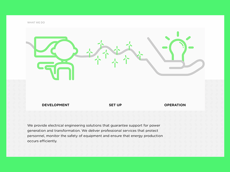 Endiprev Website - Triptych Illustration branding color energy green identity interaction landing logo logotype renewable web