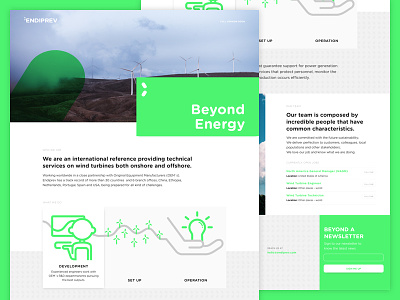 Endiprev Website - Landing Page branding color energy green identity interaction landing logo logotype renewable web