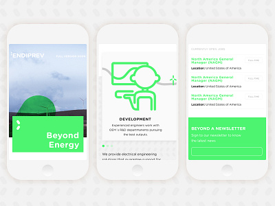 Endiprev Website - Mobile branding color energy green identity interaction landing logo logotype renewable web