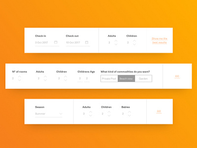 Luxury resort - Wizard components experience form hotel interface resort typography ui ux wizard