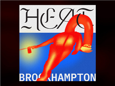 Heath by Brockhampton brockhmpton color cover gradient heat hip hop illustration music rap single typography
