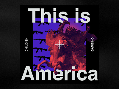 This is America by Childish Gambino black childish gambino cover design hip hop illustration music rap this is america typography