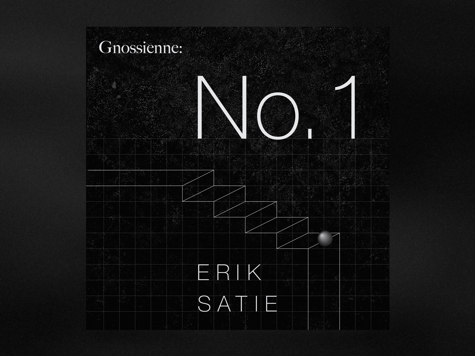 Gnossienne No. 1 by Erik Satie design graphic icon illustration music typography vector white