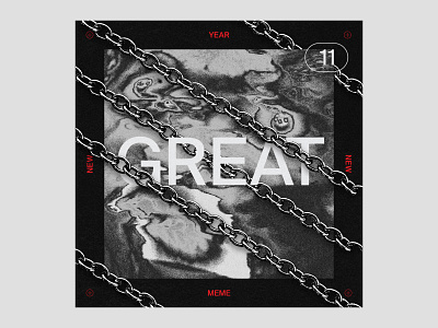 Great Playlist artwork chains cover design distortion graphic illustration music playlist typography vector