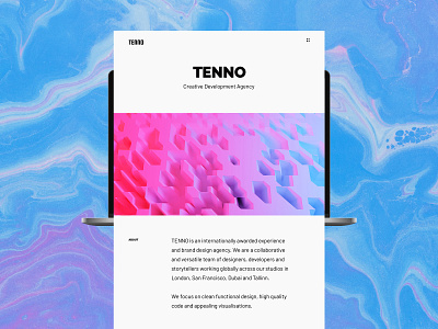 TENNO Creative Template agency clean creative minimal modern portfolio psd template sketch template studio template theme ui ux web web design