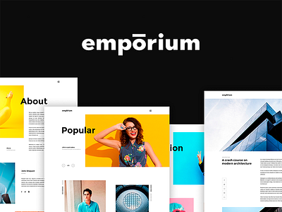 Emporium architecture blog clean creative design fashion minimal modern template ui ux web