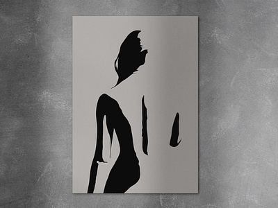 Abstract woman print. abstract art body card design drawing figure girl illustration minimalism minimalist minimalistic pastel print wall print woman