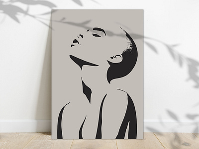 Contemporary Abstract Woman Portrait.