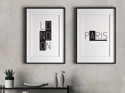 London and Paris prints. contemporary