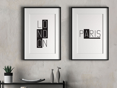 London and Paris prints.