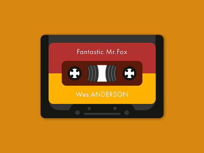 Fantastic Mr.Fox Cassette analogue cassette fantastic mr.fox illustration music wes anderson