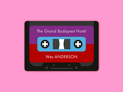 The Grand Budapest Hotel Cassette analogue cassette illustration music the grand budapest hotel wes anderson