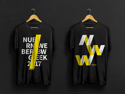 Shirt design for the NUREMBERG WEB WEEK black contest event merchandise shirt webweek yellow