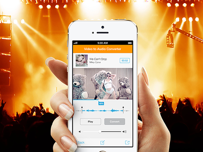 "Video-To-Audio Converter" Converter app application colorful converter eq ios iphone music player recorder ui video
