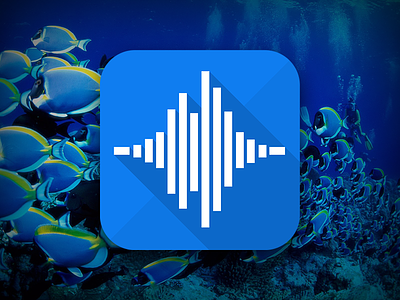 "Voice Changer" app Icon application audio beautiful changer effect fx icon ios iphone play underwater voice