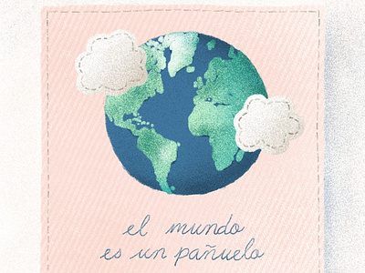 El Mundo es un Pañuelo clouds drawfromadistance earth expression handkerchief hobby illustration languages lockdown motion design photoshop photoshopbrush planet skill spain spanish stayhome texture tissue world