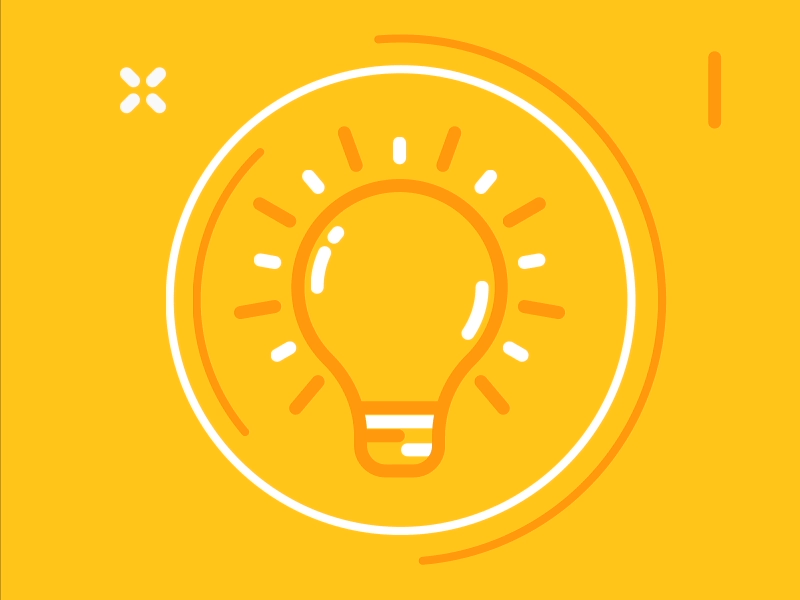 New Resolution #1: bring ideas to life animation bulb idea illustration motion design outline