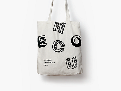 Setkání / Encounter - bag branding festival illusion minimal theatre typography yellow