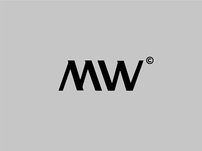 M&W branding concept contemporary design graphic design logo logodesign logotype typography vector