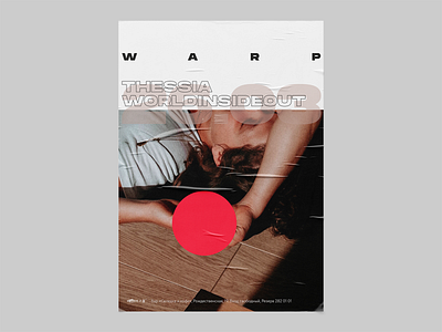 WARP Party Poster II contemporary design graphic design minimalism party poster typography underground urban